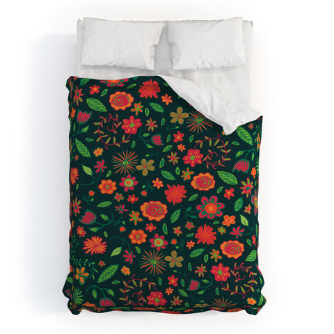 Arcturus Spring Florals Green Duvet Cover