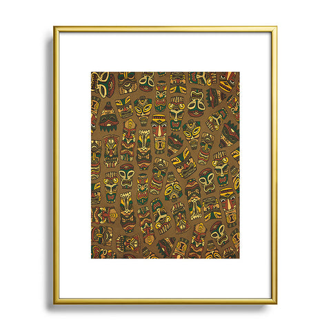 Arcturus Tiki Masks Metal Framed Art Print