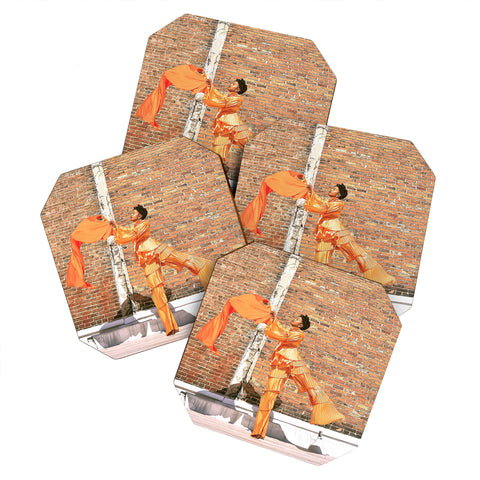 art by Taylor C. flow orange Coaster Set