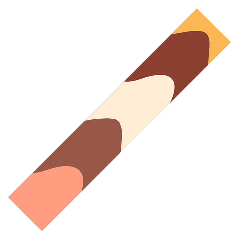 Art Heart Home and Fashion Retro Wavy Lines Red Pink Table Runner