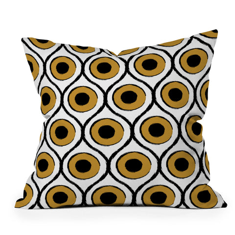 Art Heart Home and Fashion Vintage Bohemian Eyes Minimal Throw Pillow