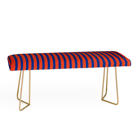 Art Heart Home and Fashion Watercolor Stripes Vibrant Bench