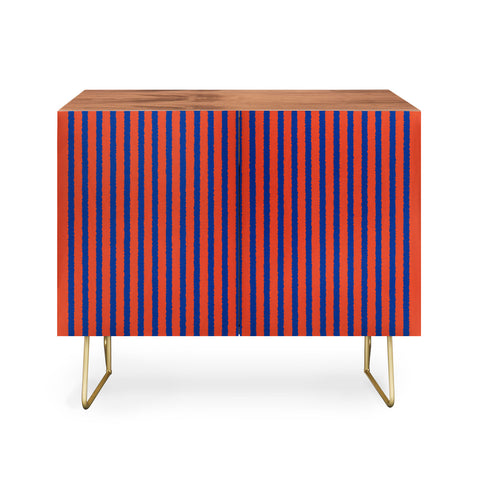 Art Heart Home and Fashion Watercolor Stripes Vibrant Credenza