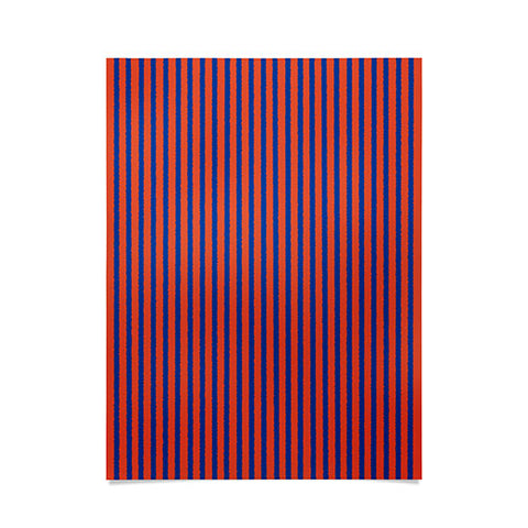 Art Heart Home and Fashion Watercolor Stripes Vibrant Poster