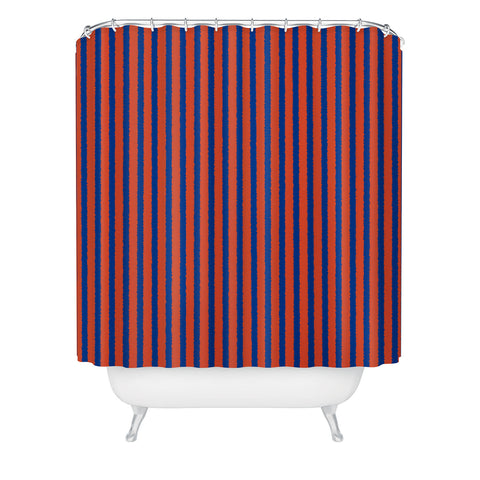 Art Heart Home and Fashion Watercolor Stripes Vibrant Shower Curtain