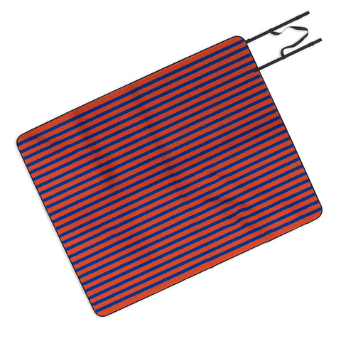 Art Heart Home and Fashion Watercolor Stripes Vibrant Picnic Blanket