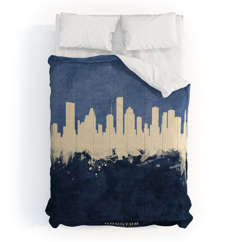 artPause - Michael Tompsett Houston Texas Skyline Comforter