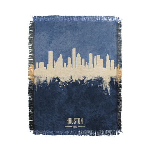 artPause - Michael Tompsett Houston Texas Skyline Throw Blanket