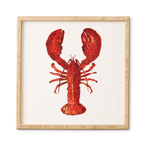 Artume Studio Watercolor Lobster 1 Framed Wall Art