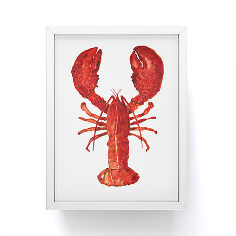 Artume Studio Watercolor Lobster 1 Framed Mini Art Print