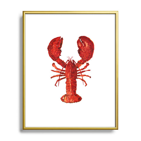 Artume Studio Watercolor Lobster 1 Metal Framed Art Print