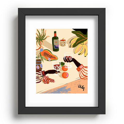 artyguava Cheers to You Recessed Framing Rectangle