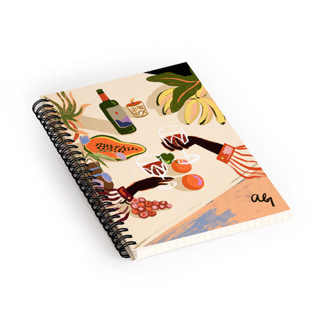 artyguava Cheers to You Spiral Notebook