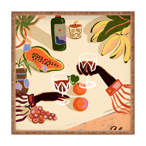 artyguava Cheers to You Square Tray