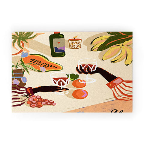 artyguava Cheers to You Welcome Mat