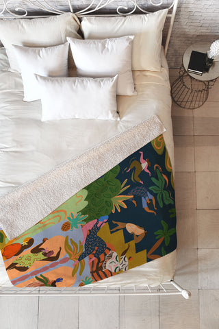 artyguava Fiesta I Fleece Throw Blanket