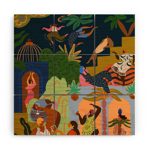 artyguava Fiesta I Wood Wall Mural