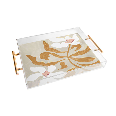 artyguava Flowers Flowers Flowers Acrylic Tray