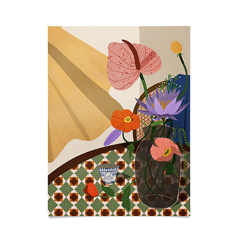 artyguava Flowers on the Dining Table Poster