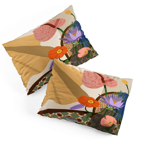 artyguava Flowers on the Dining Table Pillow Shams