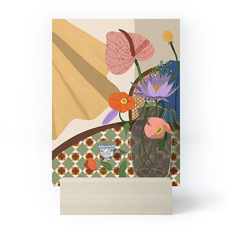 artyguava Flowers on the Dining Table Mini Art Print