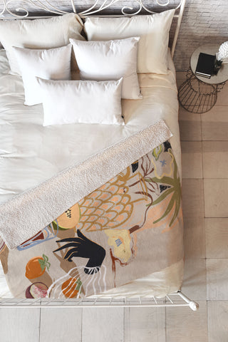artyguava Fruitful Spread Fleece Throw Blanket