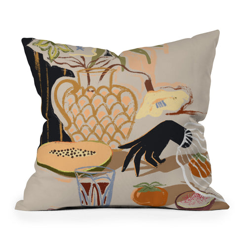 artyguava Fruitful Spread Outdoor Throw Pillow