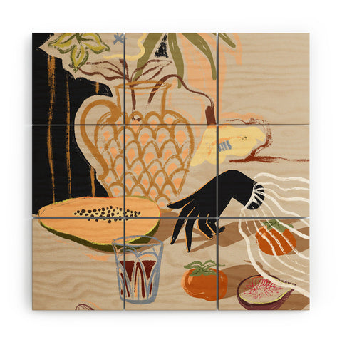 artyguava Fruitful Spread Wood Wall Mural