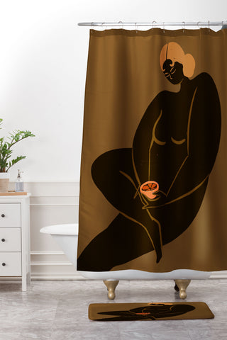 artyguava Gratefrul Shower Curtain And Mat