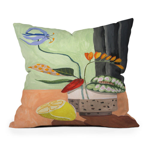 artyguava Ikebana Throw Pillow