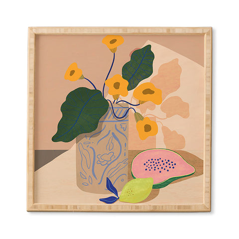 artyguava Lemon Papaya Framed Wall Art