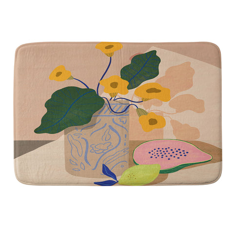 artyguava Lemon Papaya Memory Foam Bath Mat
