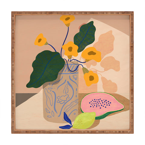 artyguava Lemon Papaya Square Tray