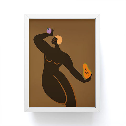 artyguava Papaya and Mangosteen Framed Mini Art Print