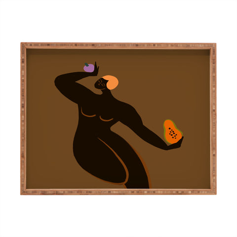 artyguava Papaya and Mangosteen Rectangular Tray