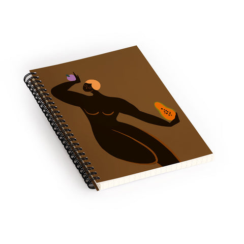 artyguava Papaya and Mangosteen Spiral Notebook