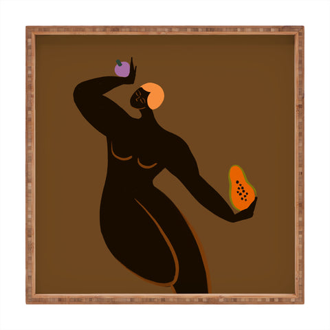 artyguava Papaya and Mangosteen Square Tray