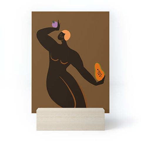 artyguava Papaya and Mangosteen Mini Art Print