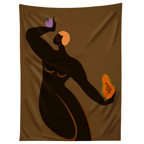 artyguava Papaya and Mangosteen Tapestry