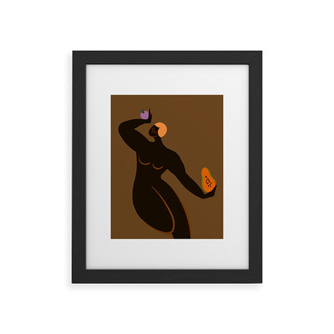 artyguava Papaya and Mangosteen Framed Art Print