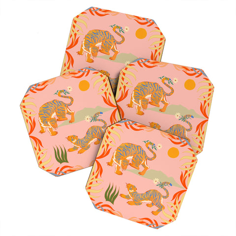 artyguava Rawring Playmates Coaster Set