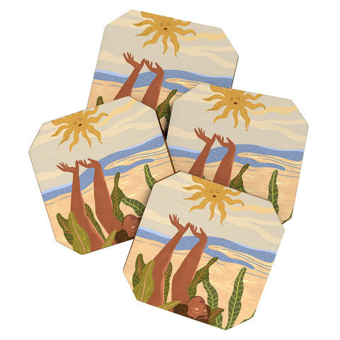 artyguava Sun Salutation II Coaster Set