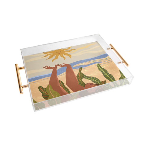 artyguava Sun Salutation II Acrylic Tray
