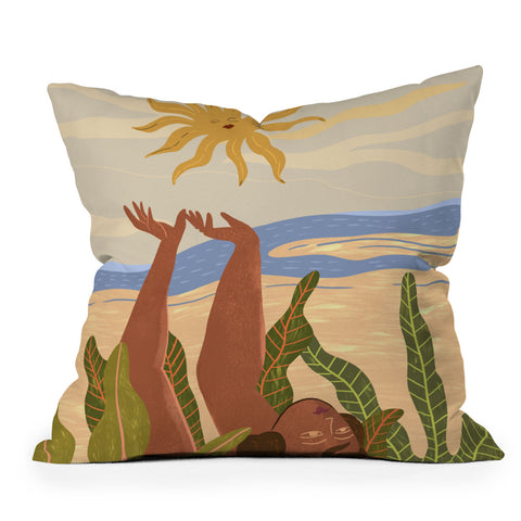 artyguava Sun Salutation II Outdoor Throw Pillow