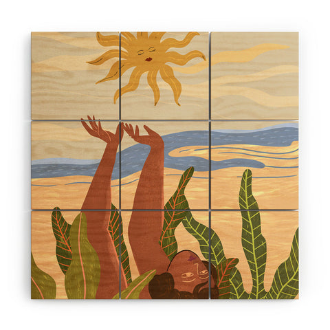 artyguava Sun Salutation II Wood Wall Mural