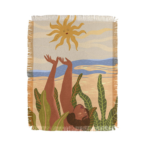 artyguava Sun Salutation II Throw Blanket