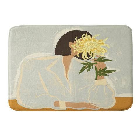 artyguava The Chrysanthemum Memory Foam Bath Mat