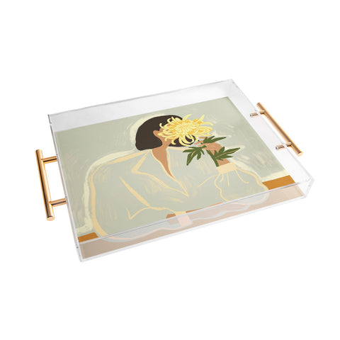 artyguava The Chrysanthemum Acrylic Tray