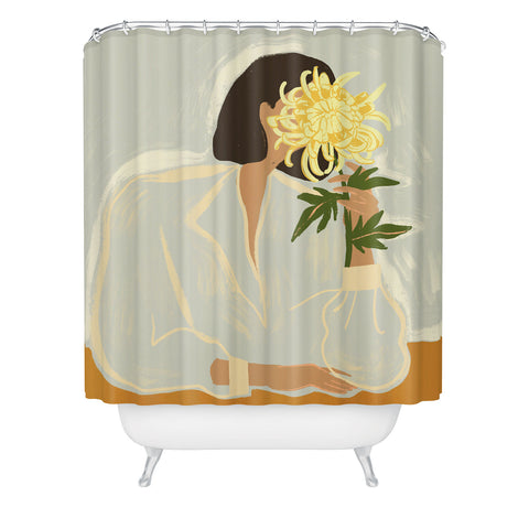 artyguava The Chrysanthemum Shower Curtain