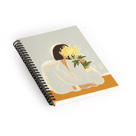 artyguava The Chrysanthemum Spiral Notebook